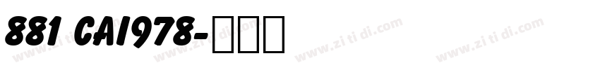 881 CAI978字体转换
